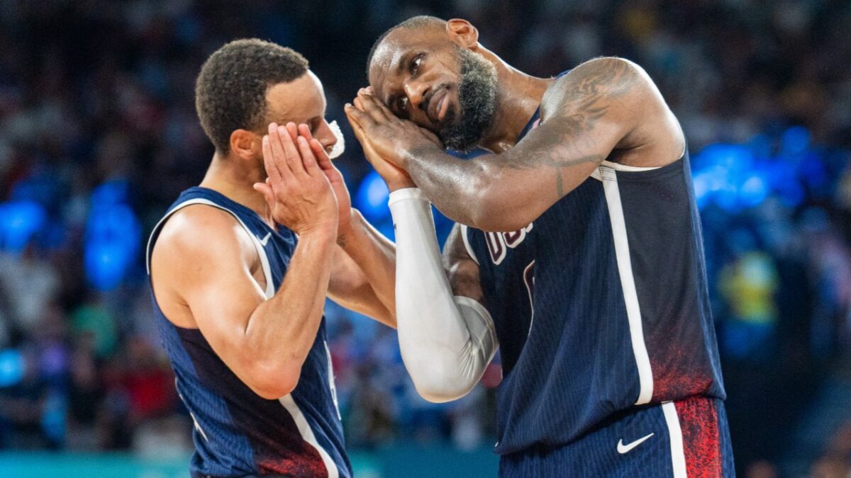LeBron James and Stephen Curry at Paris Olympics