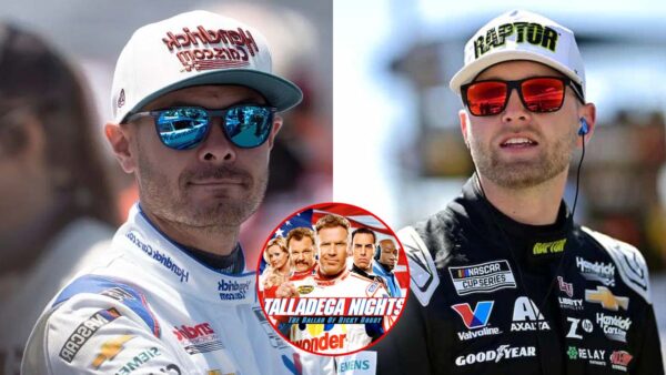 Kyle Larson (via Imagn), William Byron (via Frontstretch), Talladega Nights (via IMDb)