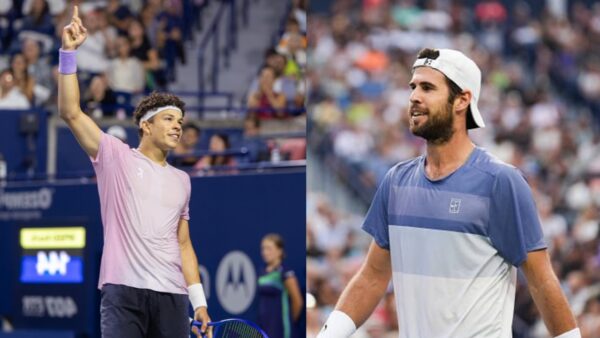 Ben Shelton and Karen Khachanov (via X/The Tennis Letter/Jose Morgado)