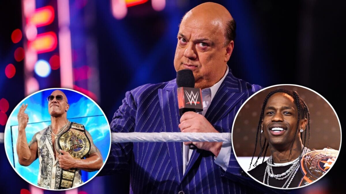 Paul Heyman, The Rock and Travis Scott