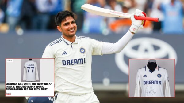 Indian Captain Shubman Gill’s Signed Jersey From Nail-Biting Test Series Gets Highest Bid