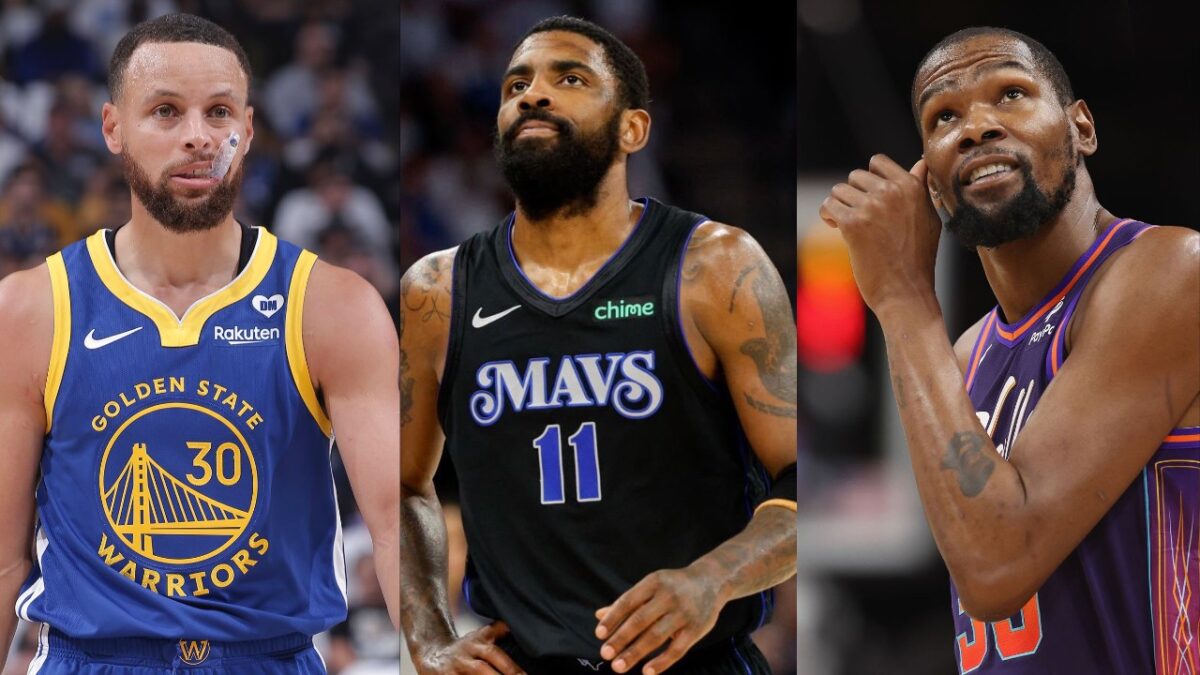 Stephen Curry, Kyrie Irving, and Kevin Durant