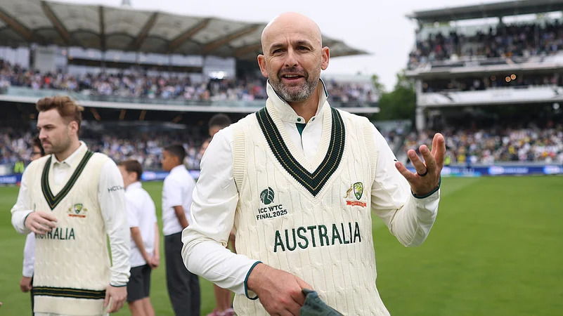 Nathan Lyon during the 2025 WTC Final.