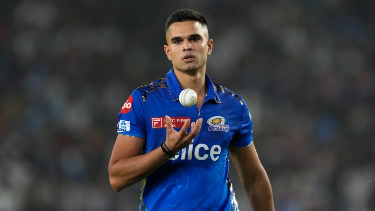 Arjun Tendulkar in an IPL match