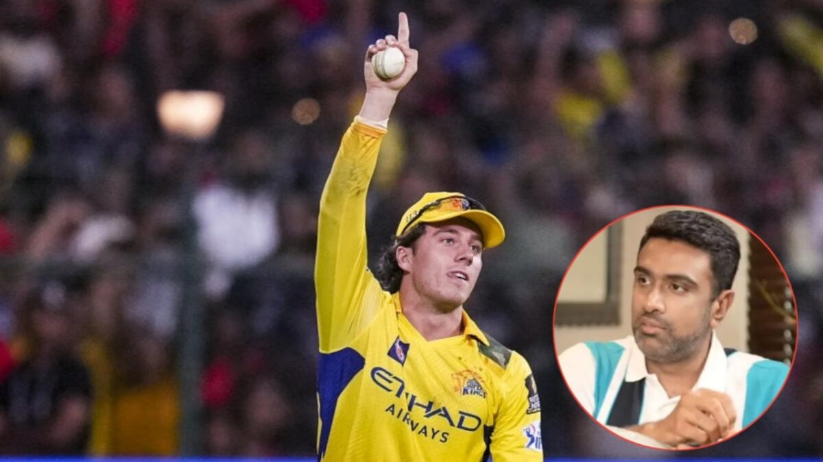R Ashwin on Dewald Brevis