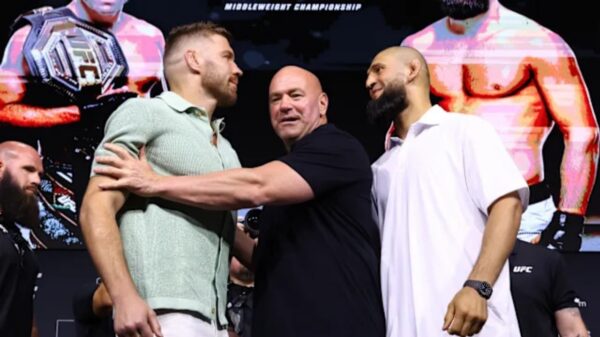 Khamzat Chimaev’s Cold Message to Dricus Du Plessis During Villainy Stare Down Revealed