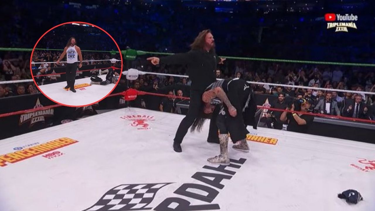 AJ Styles Screws Dominik Mysterio in the Main Event of TripleMania XXXIII