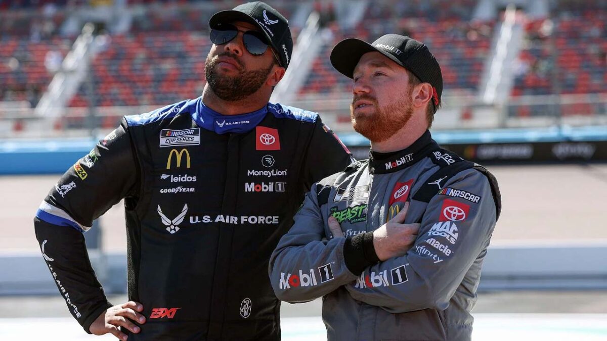 Bubba Wallace and Tyler Reddick (via Getty)