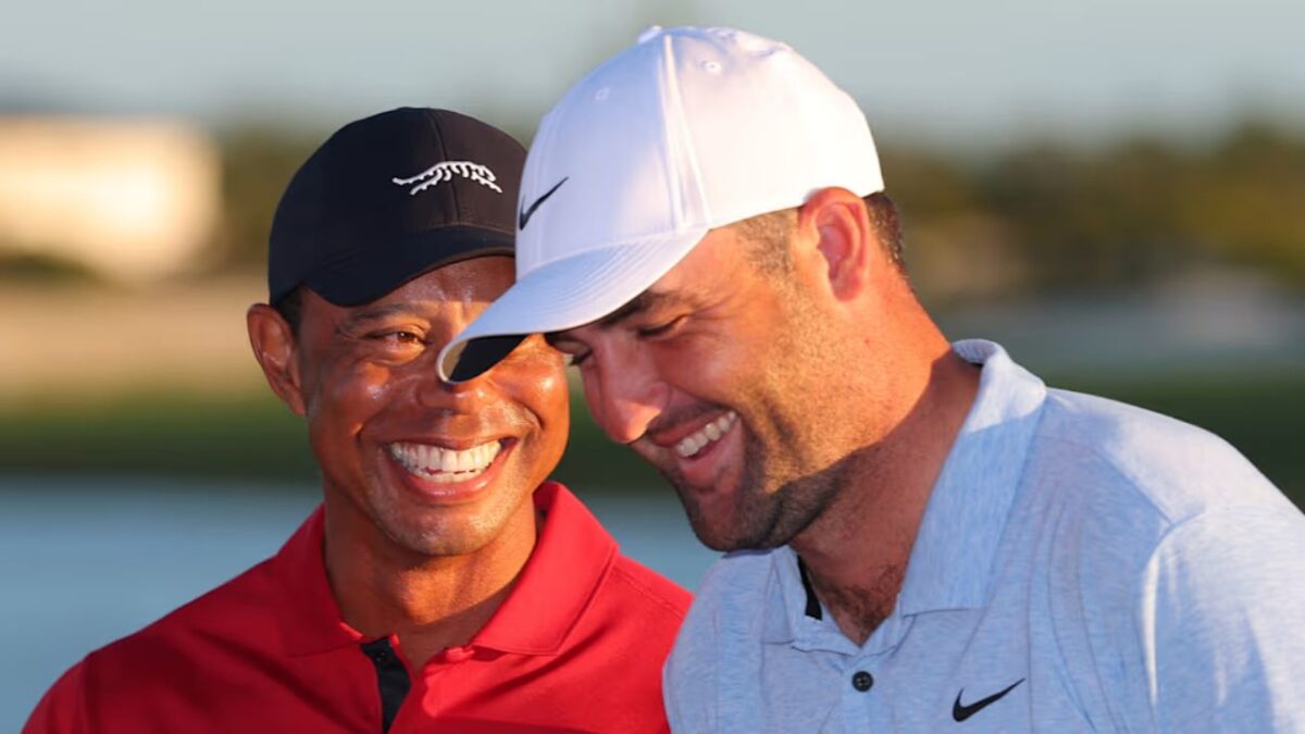 Tiger Woods and Scottie Scheffler