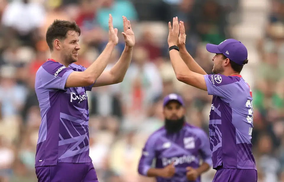 Heinrich Klaasen's Monstrous Acceleration in Last 14 Balls Sets the Hundred Ablaze! 1 Northen Superchargers celebrating a crucial wicket in the Hundred.