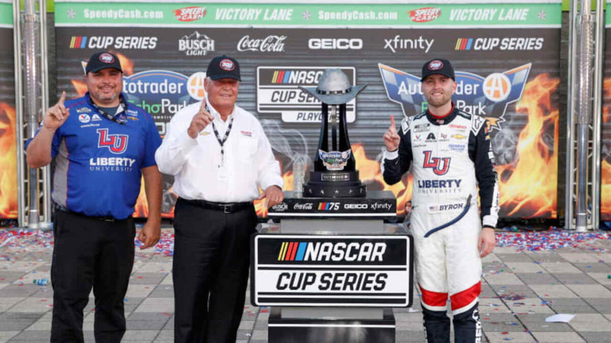Rudy Fugle, Rick Hendrick and William Byron