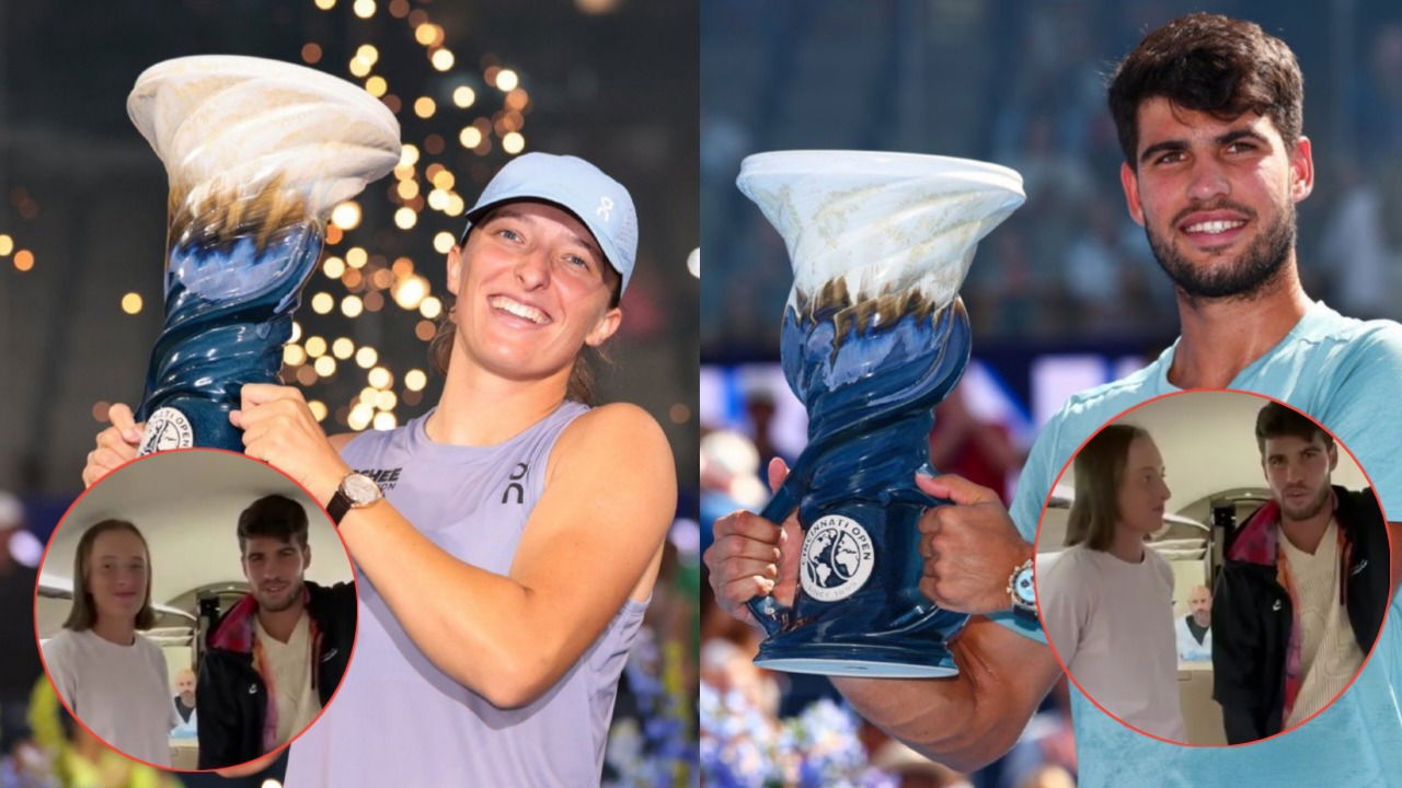 (Video) Iga Swiatek and Carlos Alcaraz Share Plane to New York for US Open Mixed Doubles After Cincinnati Wins