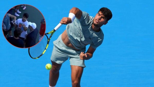 (Video) Carlos Alcaraz Clashes with a Fan for Bringing Cameras During his Practice at the US Open
