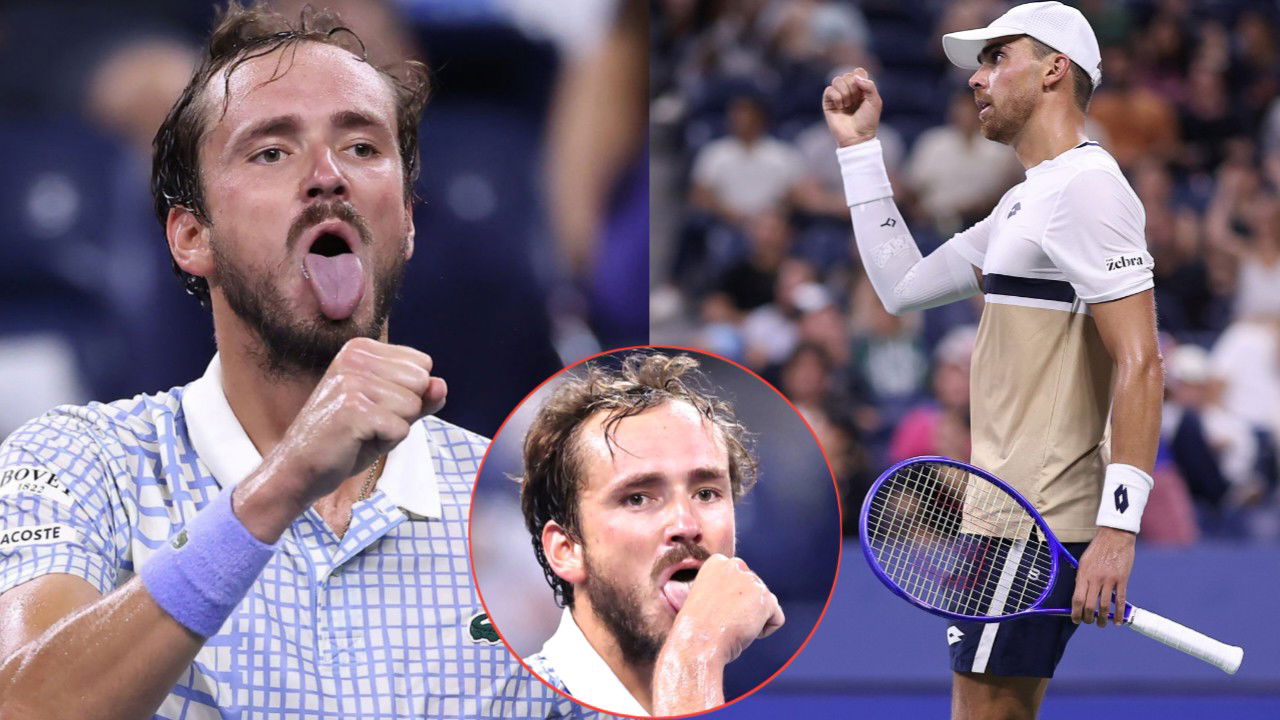 (Video) Daniil Medvedev’s Bizarre Tongue Gesture in Chaotic US Open Match Against Benjamin Bonzi Goes Viral