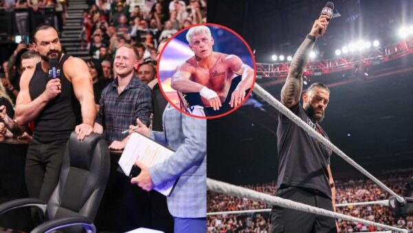 Drew McIntyre Reacts to Cody Rhodes Getting Booed After Roman Reigns Namedropped Him on Raw in Birmingham