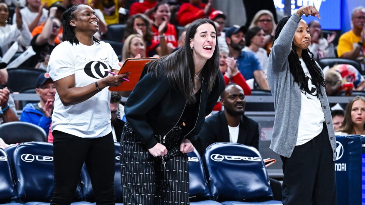 Fever won emphatically on Caitlin Clark's logo night
