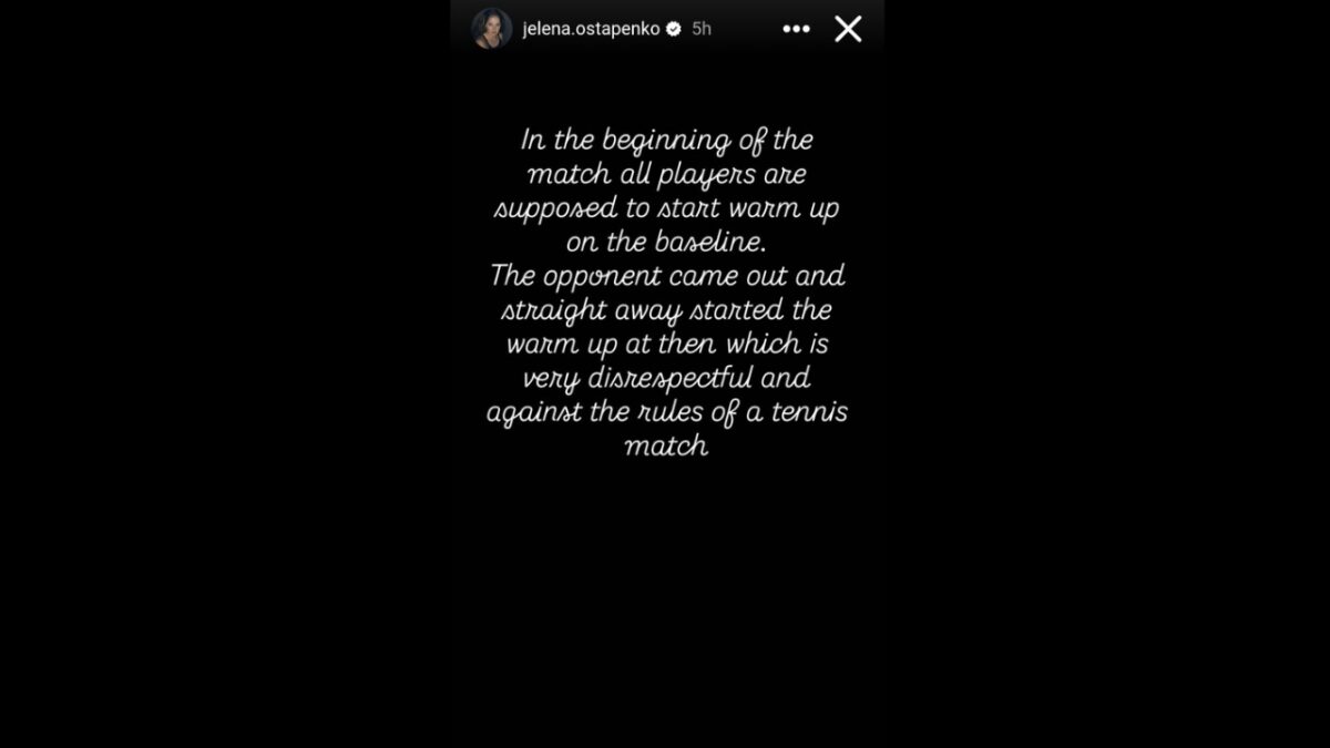 Jelena Ostapenko Breaks Silence on ‘No Class, No Education’ Comment on Taylor Townsend After Being Called Racist 2 Jelena Ostapenko's Instagram story
