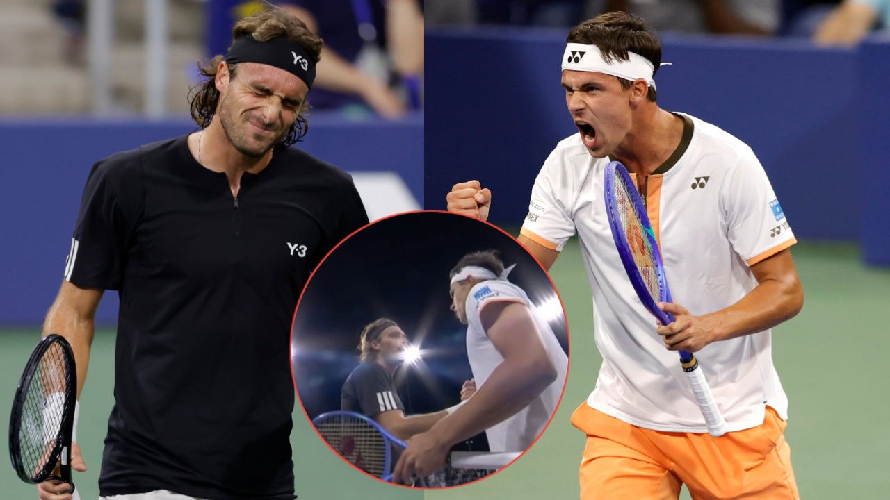 (Video) Stefanos Tsitsipas Exchanges Heated Words With Daniel Altmaier on Underarm Serve After Losing to him at the US Open