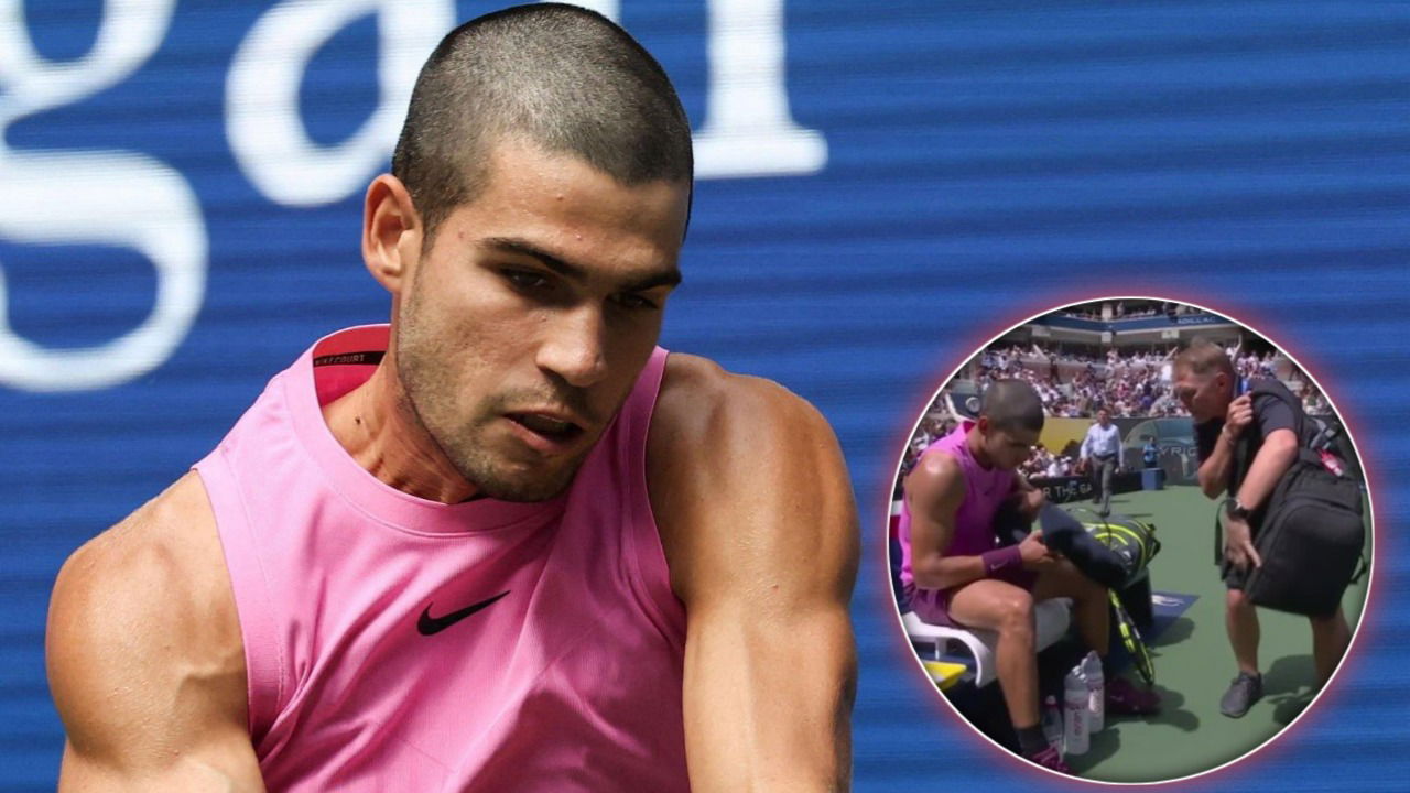 (In Pictures) Carlos Alcaraz Recieves Medical Timeout Due to a Leg Issue During his US Open Second Round