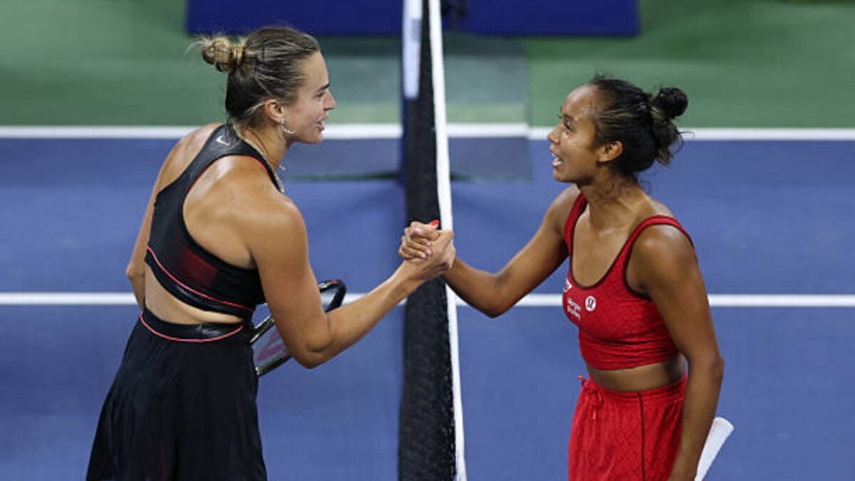 Aryna Sabalenka and Leylah Fernandez (via Puntodebreak)