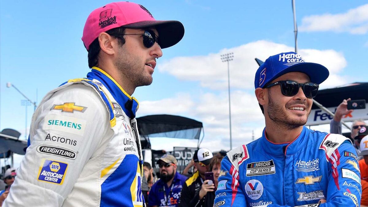 Chase Elliott and Kyle Larson (via NASCAR)