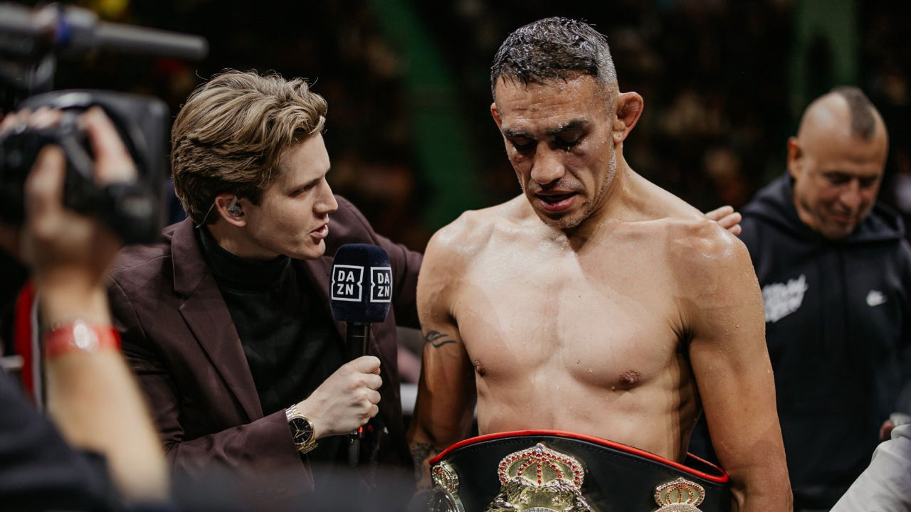 (Video) Emotional Tony Ferguson Drops To His Knees After First Win Since 2019