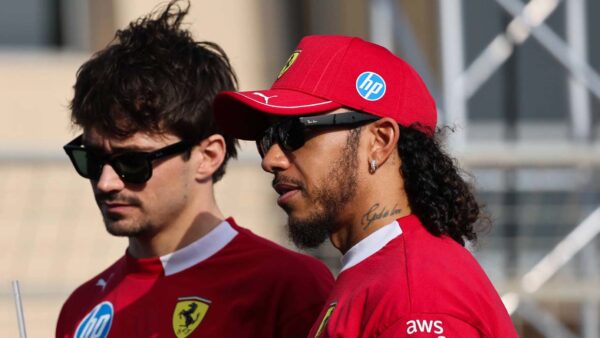 Charles Leclerc and Lewis Hamilton (via XPBimages)