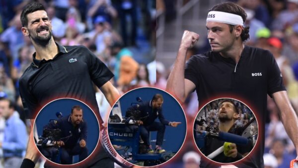 (Video) Frustrated Novak Djokovic Argues with Chair Umpire as Noisy US Open Crowd Disrupts Match Against Taylor Fritz