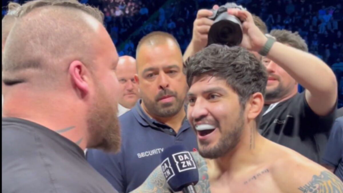 Eddie Hall and Dillon Danis face off