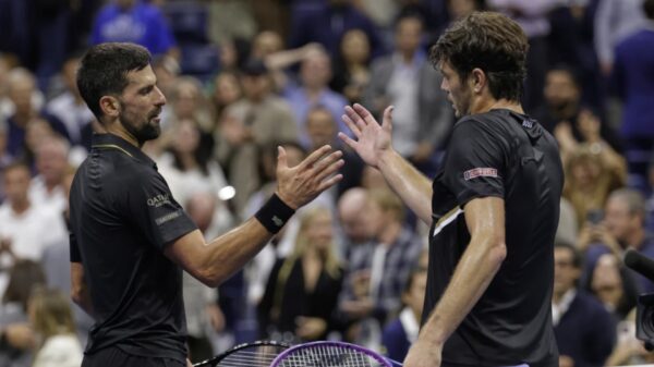Novak Djokovic Taylor Fritz US Open quarterfinal 2025
