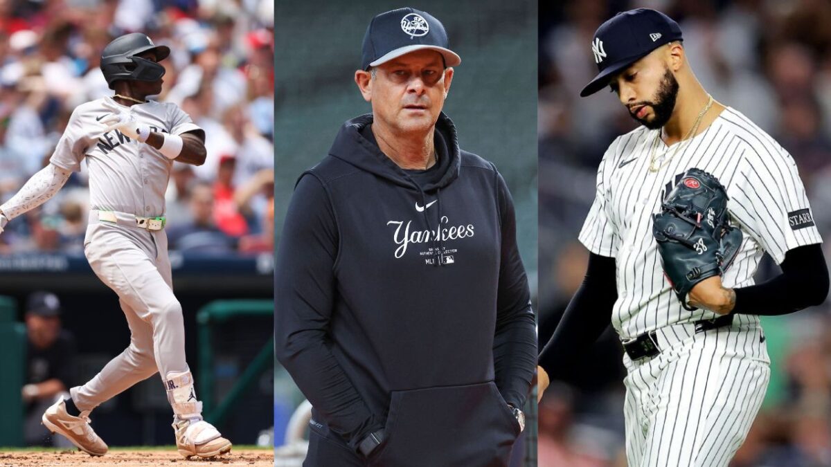 Jazz Chisholm Jr., Aaron Boone and Devin Williams