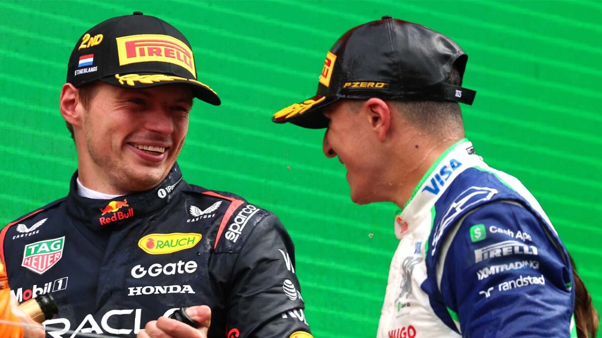 Max Verstappen and Isack Hadjar (via Red Bull)