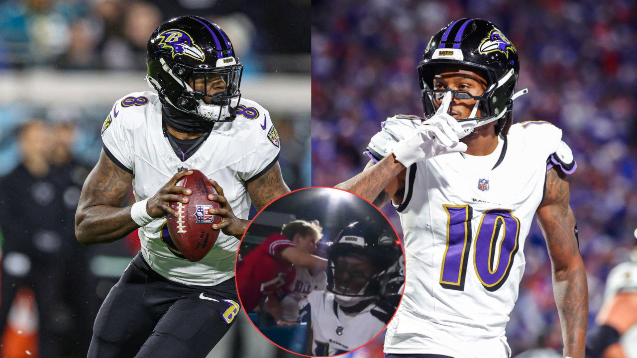 Bills Fan Banned Indefinitely for Shoving Lamar Jackson and DeAndre Hopkins