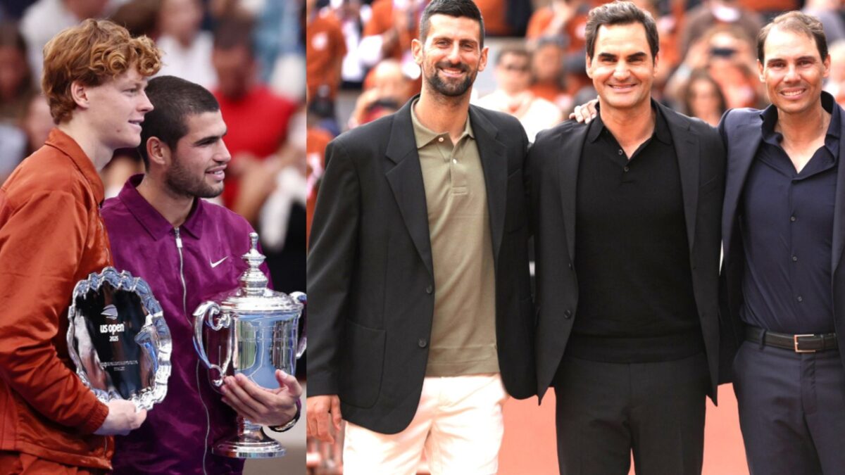 Jannik Sinner Admits to Handling Defeat to Novak Djokovic at Australian Open 'in a Very Normal Way' 1 Jannik Sinner, Carlos Alcaraz, Novak Djokovic, Roger Federer, Rafael Nadal