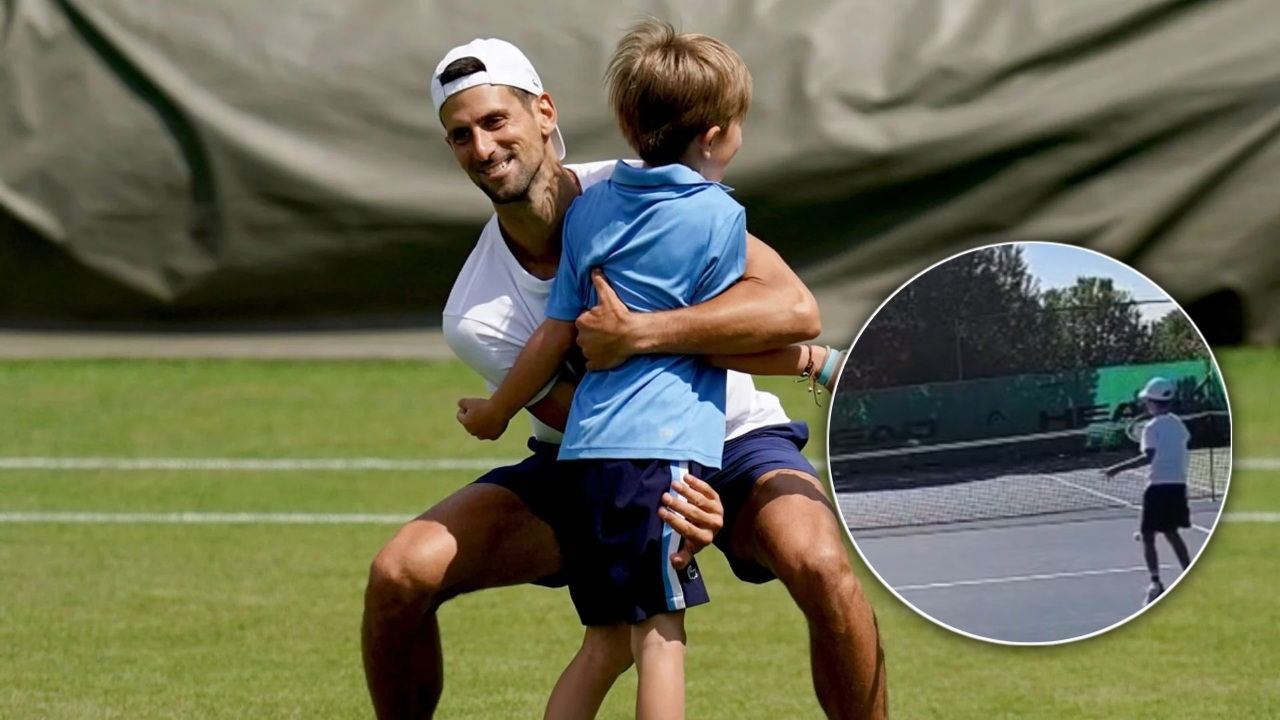 (Video) Novak Djokovic Spotted Back on the Tennis Court with his son Stefan in Greece