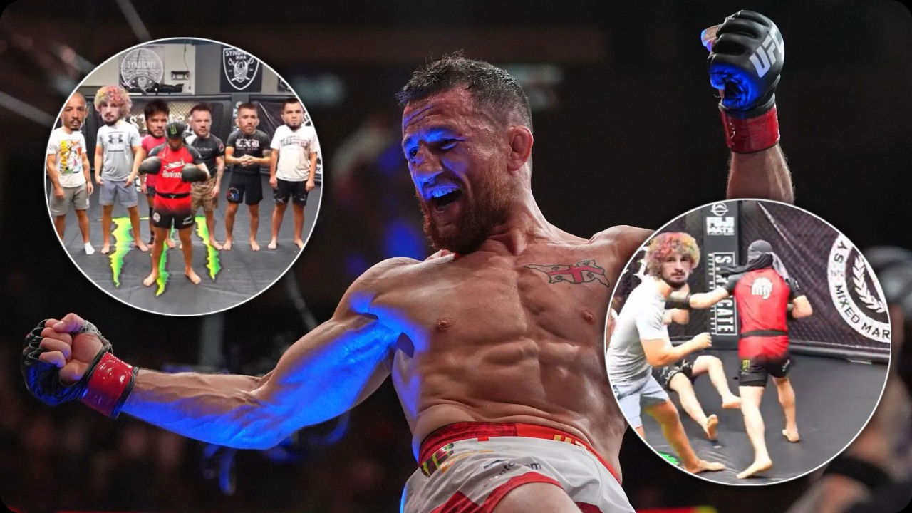 (Video): Merab Dvalishvili Goes Viral for Stunning 1 vs. 6 Blindfold Sparring