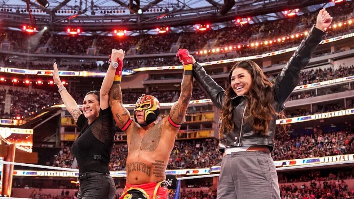 Rey Mysterio Forced to Crown Dominik Mysterio After Historic AAA Mega Title Victory at Worlds Collide 1 Rey Mysterio at WrestleMania 39