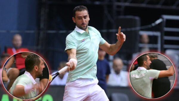 (In Pictures) Marin Cilic Blasts Chair Umpire for Allegedly Showing the Wrong Mark Against Corentin Moutet in Davis Cup