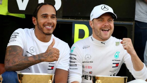 Lewis Hamilton and Valtteri Bottas (via Sky)