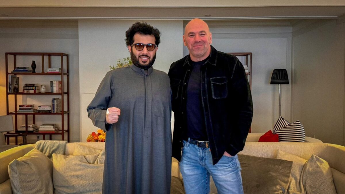 Turki Alalshikh Ready to Play Peacemaker for Dana White and Eddie Hearn Amid Promotional Rivalry Over British Superstar Clash 1 Dana White with his good friend Turki Alalshikh