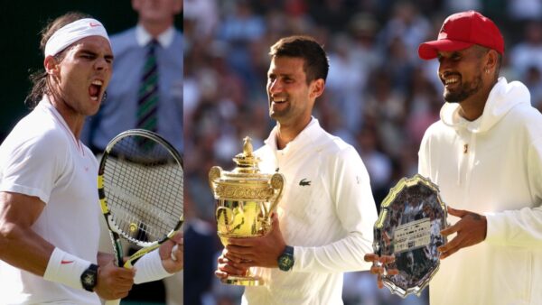 Rafael Nadal, Novak Djokovic, Nick Kyrgios