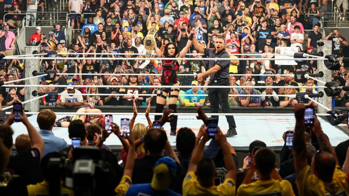 Stephanie Vaquer Teases Rhea Ripley and Naomi as Future World Title Challengers 1 Stephanie Vaquer at Wrestlepalooza