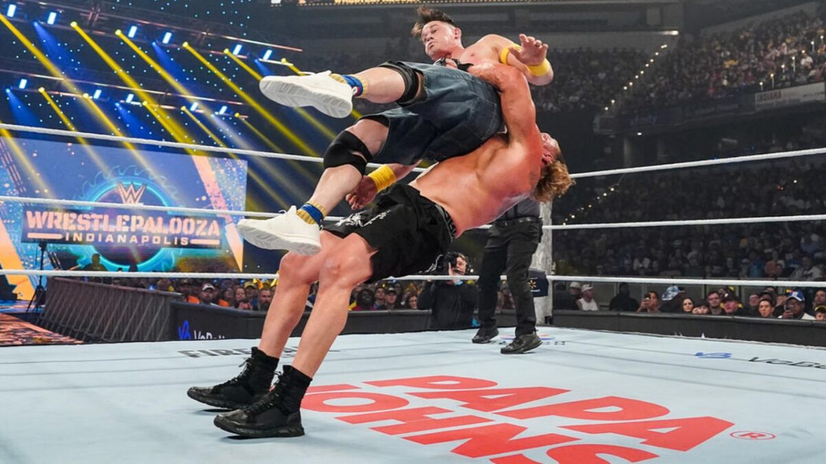 John Cena and Brock Lesnar at Wrestlepalooza