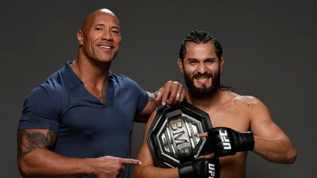 Dwayne Johnson with Jorge Masvidal
