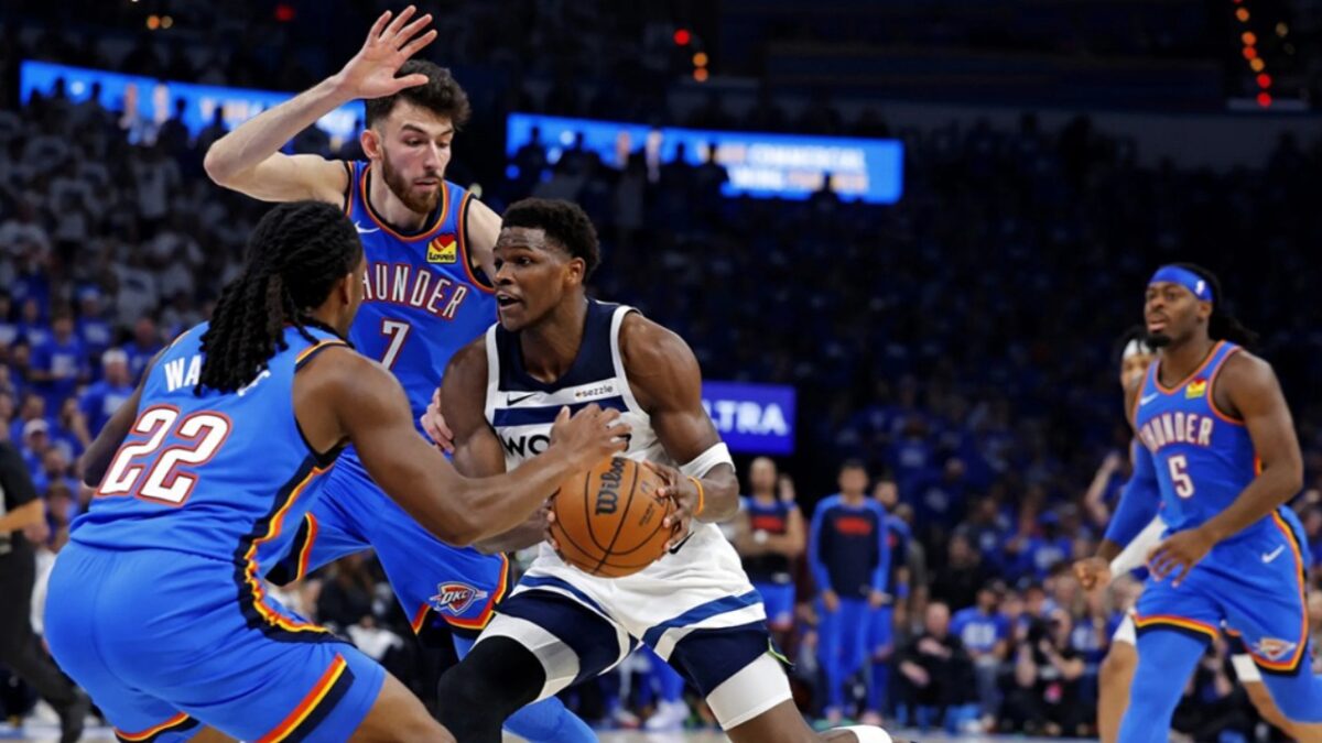Anthony Edwards struggled in the West Finals