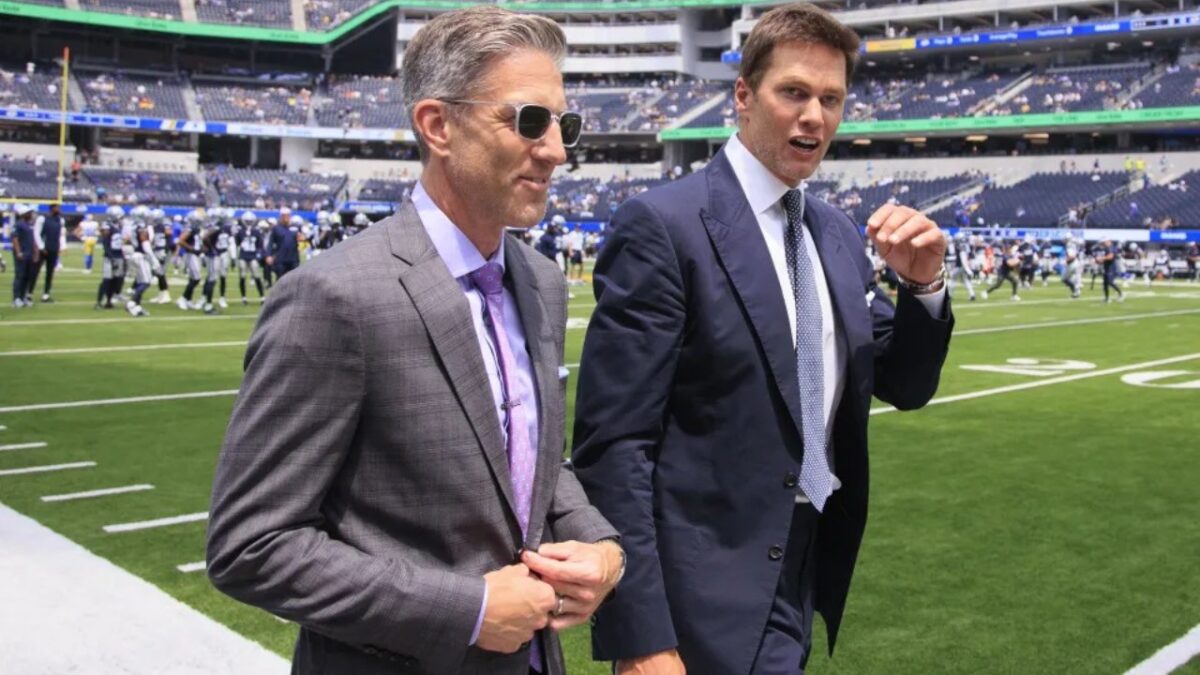 Tom Brady and FOX colleague Kevin Burkhardt