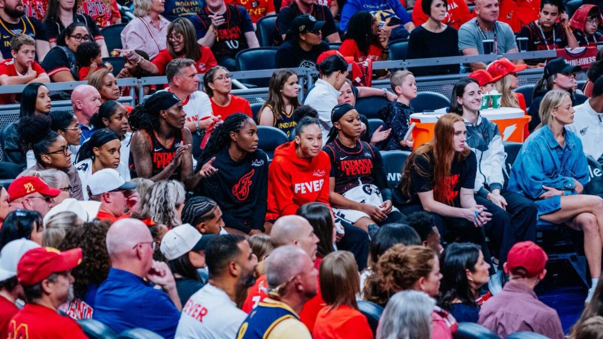 Caitlin Clark and her bench mob
