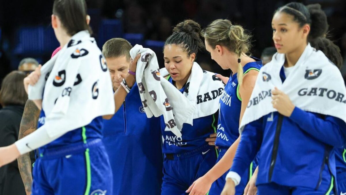 Napheesa Collier injured her left ankle