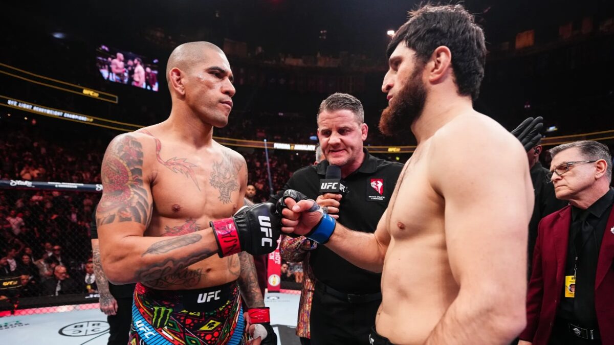 Magomed Ankalaev and Alex Pereira at UFC 313