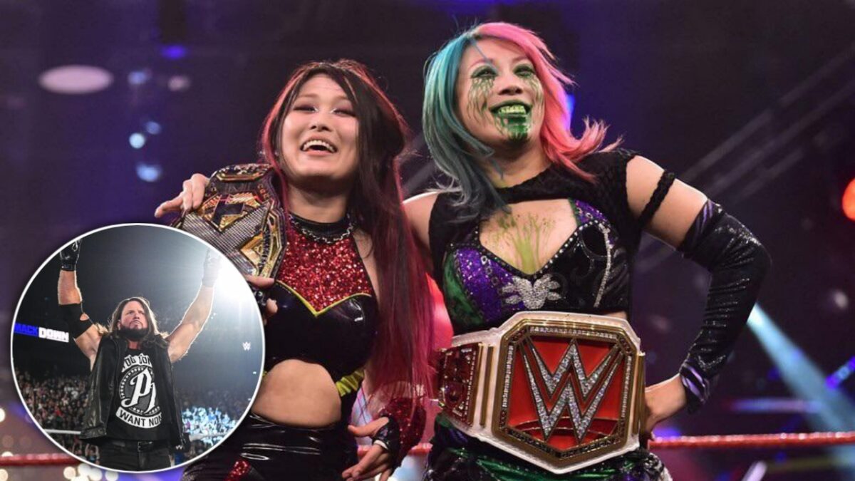 Iyo Sky, Asuka and AJ Styles